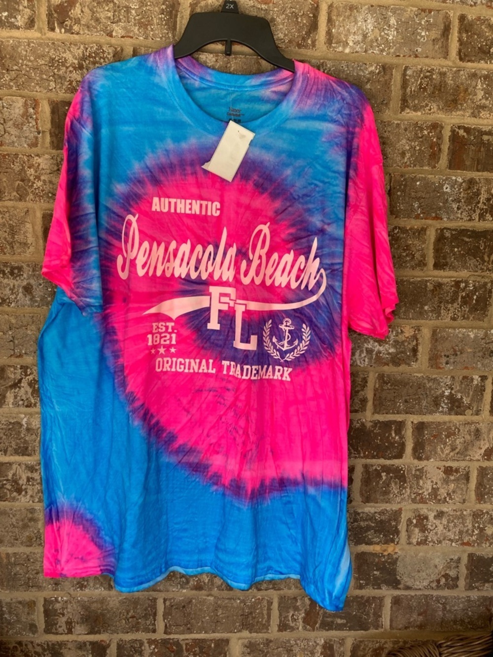 Pensacola Beach Florida Tie Dye Crew Neck Tee Shirt XXL Unisex NWT